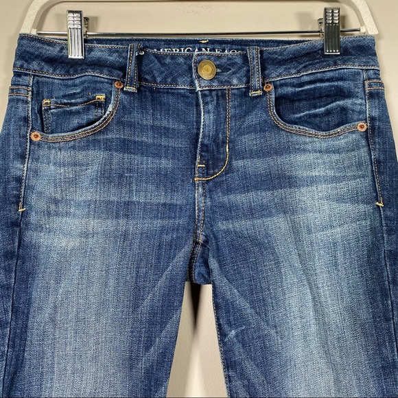 AEO Women’s Stretch Skinny Blue Jeans Size 4S - Picture 2 of 8